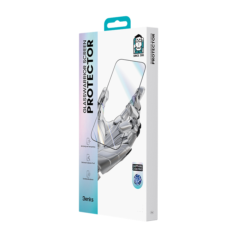 Bal-z Apple iPhone 17 Pro Max Benks Glass Warrior Safir Coating 0.3mm Cam Ekran Koruyucu + Kolay Uygulama Aparatı