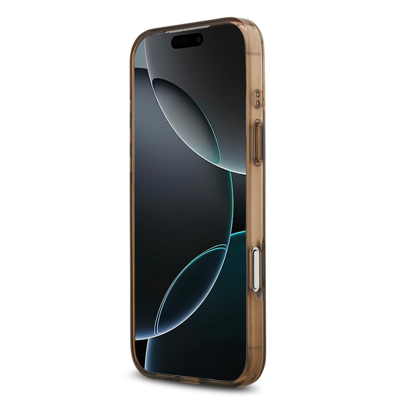 Bal-z Apple iPhone 17 Pro Max Kılıf Guess Orjinal Lisanslı M-safe Şarj Özellikli IML Baskılı Klasik Logolu 4G Desenli Kapak