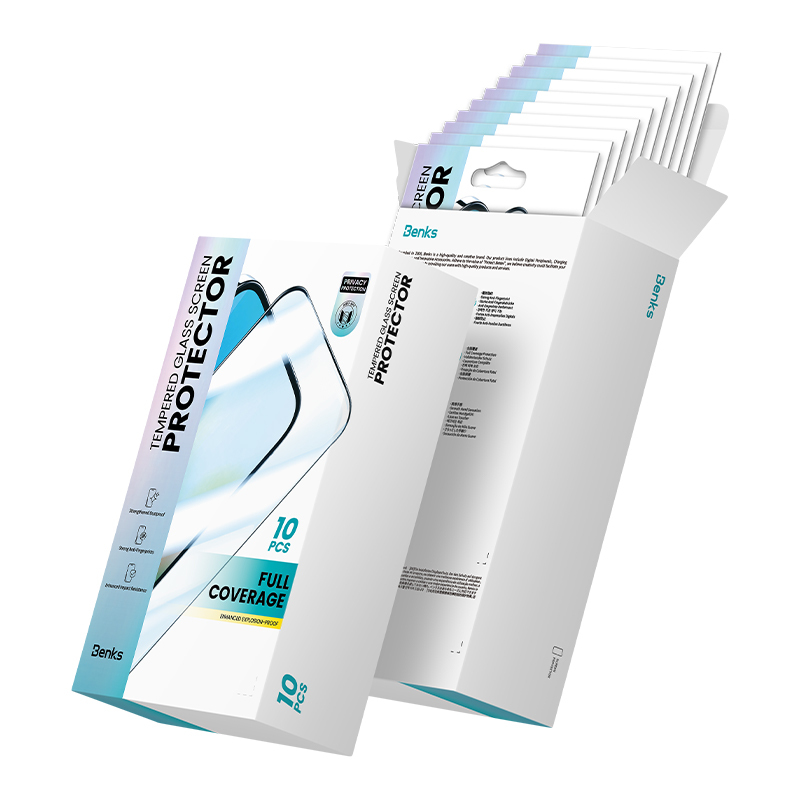 Bal-z Apple iPhone 17 Pro Max Hidrofobik Ve Oleofobik Özellikli Benks 0.3mm Privacy Air Shield Ekran Koruyucu 10'lu Paket