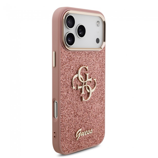 Apple iPhone 17 Pro Max Kılıf Guess Orjinal Lisanslı 4G Büyük Metal Kamera Çerçeveli ve Logolu Glitter Kapak Apple iPhone 17 Pro Max Kılıf Guess Orjinal Lisanslı 4G Büyük Metal Kamera Çerçeveli ve Logolu Glitter Kapak