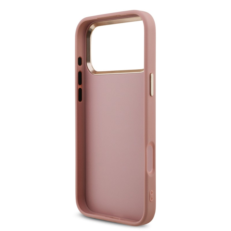 Bal-z Apple iPhone 17 Pro Max Kılıf Guess Orjinal Lisanslı 4G Büyük Metal Kamera Çerçeveli ve Logolu Glitter Kapak