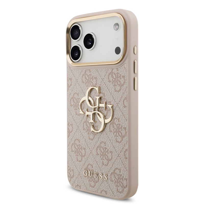 Bal-z Apple iPhone 17 Pro Max Kılıf Guess Orjinal Lisanslı 4G Büyük Metal Logolu Kalın Askılı Kapak