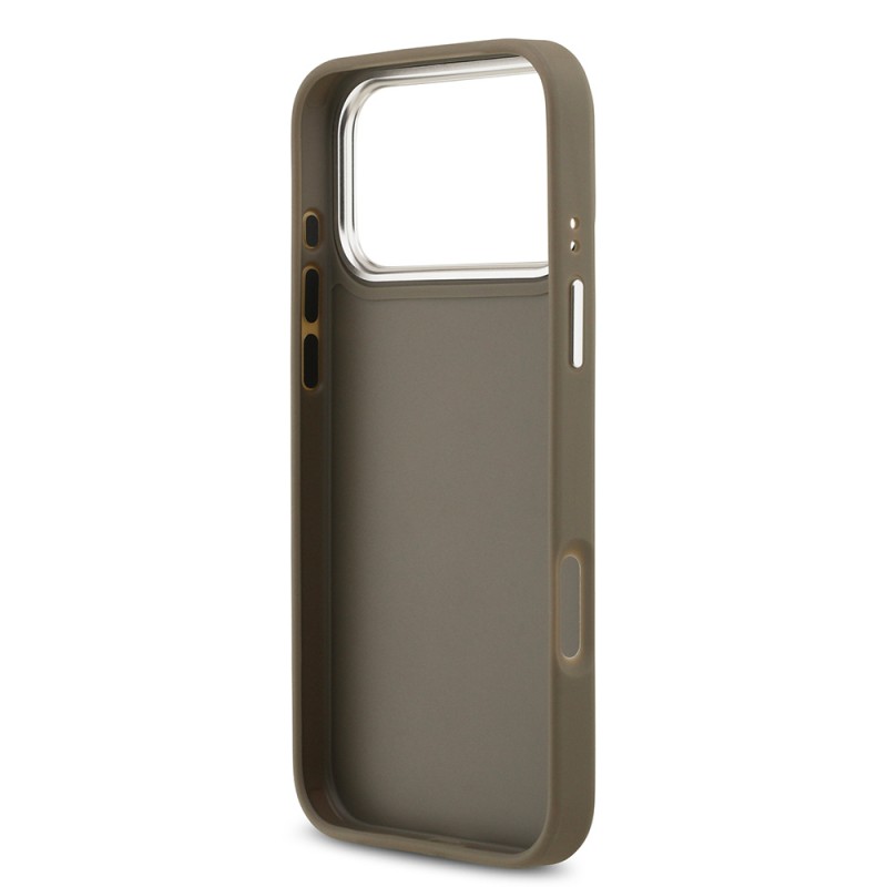 Bal-z Apple iPhone 17 Pro Max Kılıf Guess Orjinal Lisanslı Grained 4G Metal Büyük Logolu Kapak