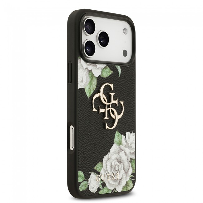Apple iPhone 17 Pro Max Kılıf Guess Orjinal Lisanslı Gül Baskılı Büyük Metal Logo Dizaynlı Kapak Apple iPhone 17 Pro Max Kılıf Guess Orjinal Lisanslı Gül Baskılı Büyük Metal Logo Dizaynlı Kapak