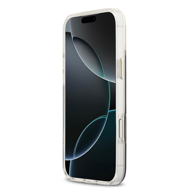 Bal-z Apple iPhone 17 Pro Max Kılıf Guess Orjinal Lisanslı M-safe Şarj Özellikli 4G Desenli Simli Silikon Kapak