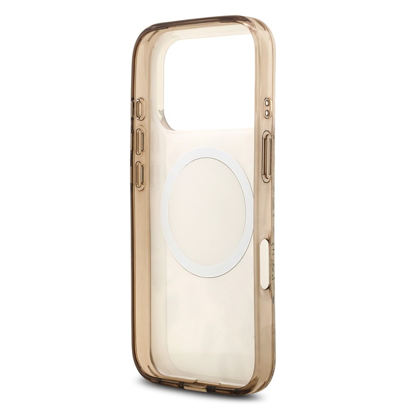 Bal-z Apple iPhone 17 Pro Max Kılıf Guess Orjinal Lisanslı M-safe Şarj Özellikli Flower Tonal Circle Kapak