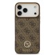 Apple iPhone 17 Pro Max Kılıf Guess Orjinal Lisanslı M-safe Şarj Özellikli Gold Metal Kamera Çerçeveli Taşlı 4G Logolu Kapak