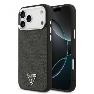 Apple iPhone 17 Pro Max Kılıf Guess Orjinal Lisanslı M-safe Şarj Özellikli Gold Metal Kamera Çerçeveli Taşlı Üçgen Logo 4G Desenli Kapak Apple iPhone 17 Pro Max Kılıf Guess Orjinal Lisanslı M-safe Şarj Özellikli Gold Metal Kamera Çerçeveli Taşlı Üçgen Logo 4G Desenli Kapak