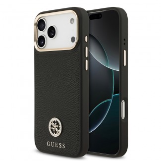 Apple iPhone 17 Pro Max Kılıf Guess Orjinal Lisanslı M-safe Şarj Özellikli Grained Yazı ve Taşlı 4G Logolu Kapak Apple iPhone 17 Pro Max Kılıf Guess Orjinal Lisanslı M-safe Şarj Özellikli Grained Yazı ve Taşlı 4G Logolu Kapak