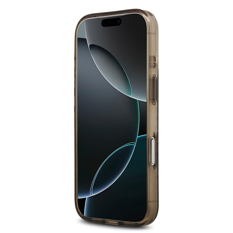 Bal-z Apple iPhone 17 Pro Max Kılıf Guess Orjinal Lisanslı M-safe Şarj Özellikli IML Peony ve 4G Desenli Klasik Logolu Kapak