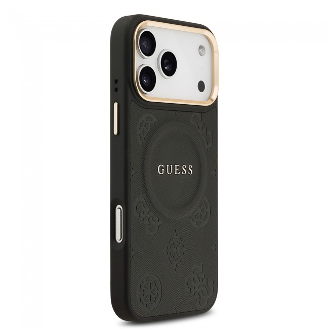 Apple iPhone 17 Pro Max Kılıf Guess Orjinal Lisanslı M-safe Şarj Özellikli Sıcak Baskılı Yazı Logolu PU Deri Peony Kapak Apple iPhone 17 Pro Max Kılıf Guess Orjinal Lisanslı M-safe Şarj Özellikli Sıcak Baskılı Yazı Logolu PU Deri Peony Kapak