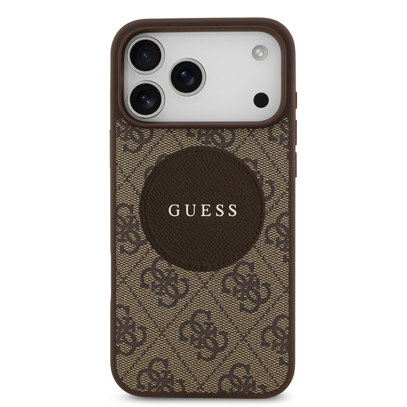 Bal-z Apple iPhone 17 Pro Max Kılıf Guess Orjinal Lisanslı M-safe Şarj Özellikli Yazı Logolu Circle Classic Kapak