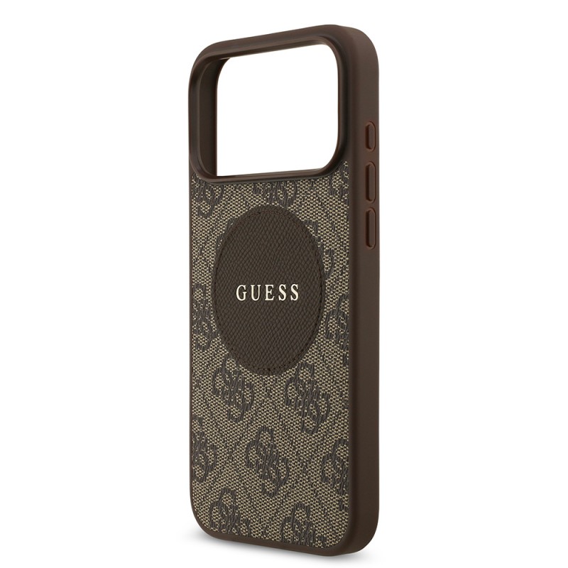 Bal-z Apple iPhone 17 Pro Max Kılıf Guess Orjinal Lisanslı M-safe Şarj Özellikli Yazı Logolu Circle Classic Kapak