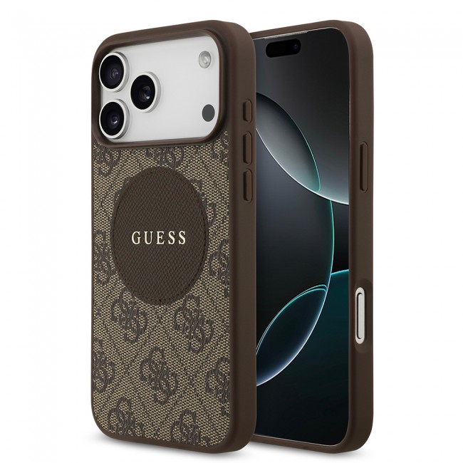 Apple iPhone 17 Pro Max Kılıf Guess Orjinal Lisanslı M-safe Şarj Özellikli Yazı Logolu Circle Classic Kapak Apple iPhone 17 Pro Max Kılıf Guess Orjinal Lisanslı M-safe Şarj Özellikli Yazı Logolu Circle Classic Kapak