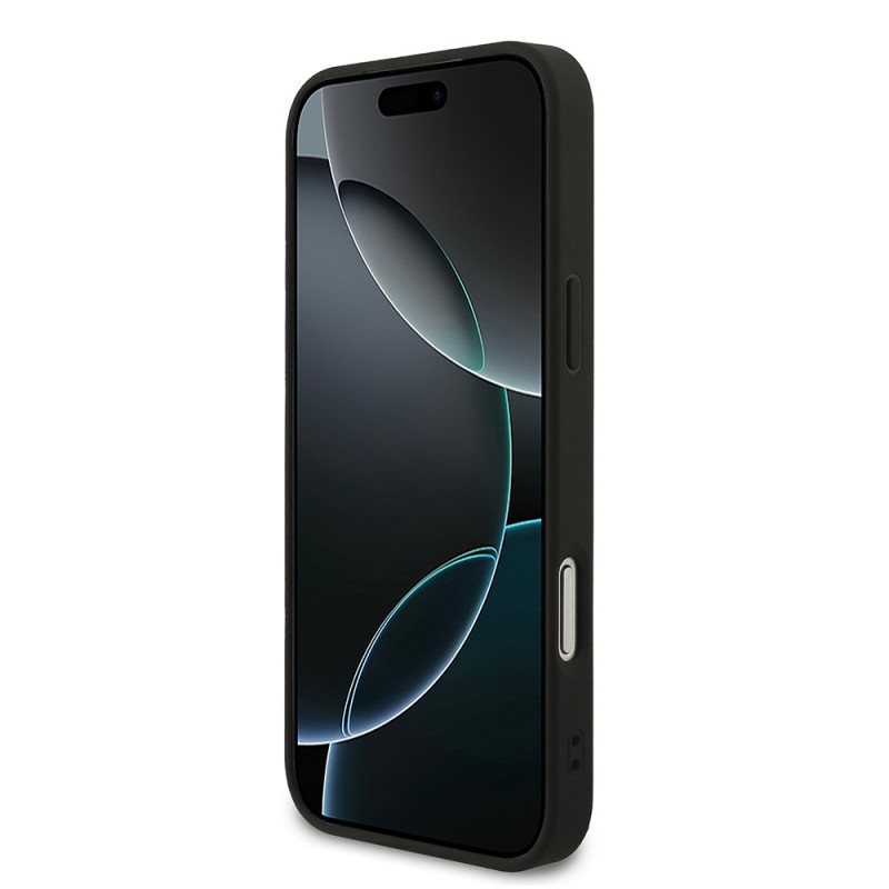 Bal-z Apple iPhone 17 Pro Max Kılıf Guess Orjinal Lisanslı M-safe Şarj Özellikli Yazı Logolu PU Deri Kapak