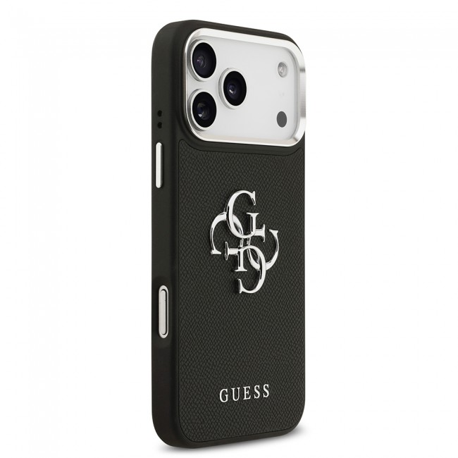 Apple iPhone 17 Pro Max Kılıf Guess Orjinal Lisanslı Metal Kamera Çerçeveli Metal Büyük 4G ve Yazı Logolu PU Deri Kapak Apple iPhone 17 Pro Max Kılıf Guess Orjinal Lisanslı Metal Kamera Çerçeveli Metal Büyük 4G ve Yazı Logolu PU Deri Kapak