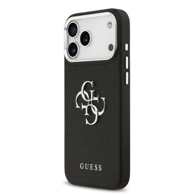 Apple iPhone 17 Pro Max Kılıf Guess Orjinal Lisanslı Metal Kamera Çerçeveli Metal Büyük 4G ve Yazı Logolu PU Deri Kapak Apple iPhone 17 Pro Max Kılıf Guess Orjinal Lisanslı Metal Kamera Çerçeveli Metal Büyük 4G ve Yazı Logolu PU Deri Kapak