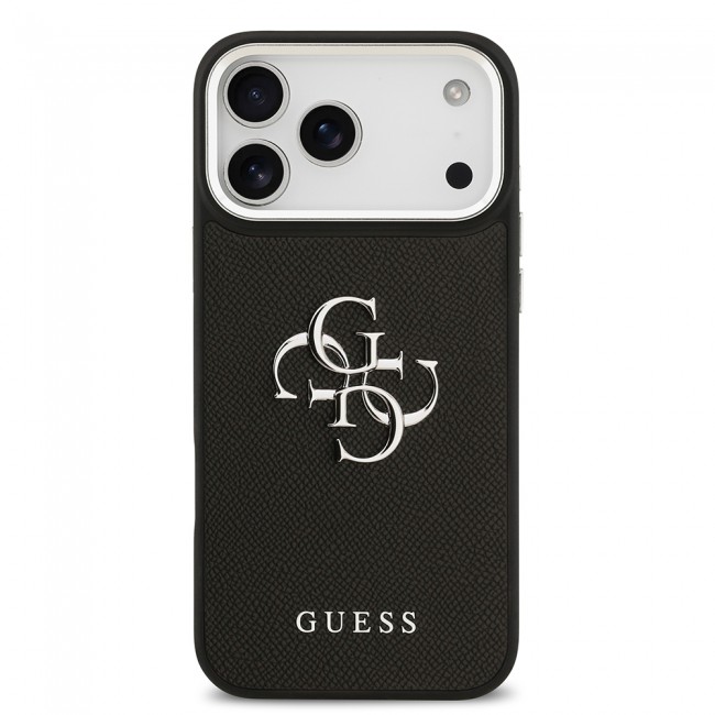 Apple iPhone 17 Pro Max Kılıf Guess Orjinal Lisanslı Metal Kamera Çerçeveli Metal Büyük 4G ve Yazı Logolu PU Deri Kapak Apple iPhone 17 Pro Max Kılıf Guess Orjinal Lisanslı Metal Kamera Çerçeveli Metal Büyük 4G ve Yazı Logolu PU Deri Kapak