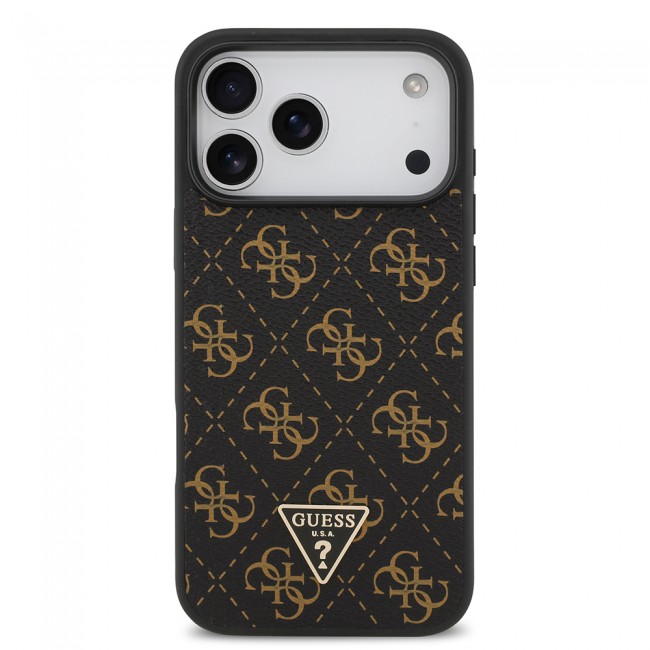 Apple iPhone 17 Pro Max Kılıf Guess Orjinal Lisanslı PU Deri 4G Desenli Üçgen Logolu Kapak Apple iPhone 17 Pro Max Kılıf Guess Orjinal Lisanslı PU Deri 4G Desenli Üçgen Logolu Kapak