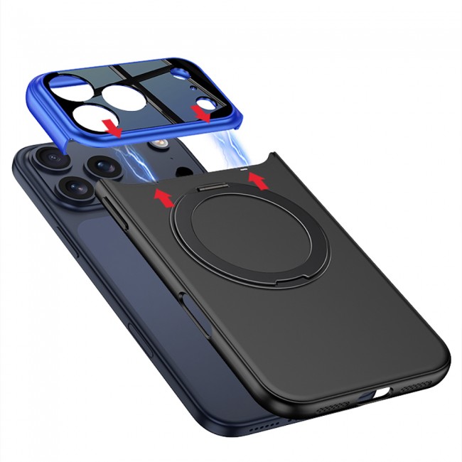 Apple iPhone 17 Pro Max Kılıf M-safe Şarj Özellikli 360 Derece Standlı Çift Parçalı Zore Torino Kapak Apple iPhone 17 Pro Max Kılıf M-safe Şarj Özellikli 360 Derece Standlı Çift Parçalı Zore Torino Kapak