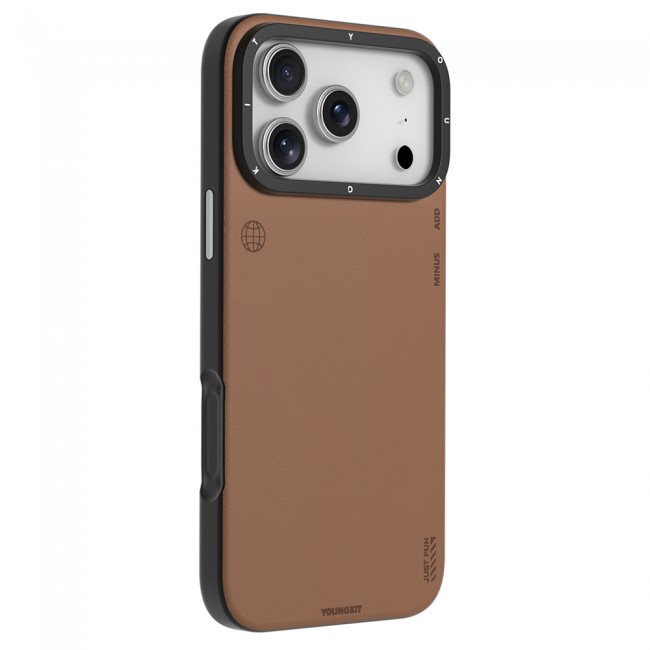 Apple iPhone 17 Pro Max Kılıf M-safe Şarj Özellikli Basit Mat Deri Desenli Youngkit Tech Fashion Serisi Kapak Apple iPhone 17 Pro Max Kılıf M-safe Şarj Özellikli Basit Mat Deri Desenli Youngkit Tech Fashion Serisi Kapak