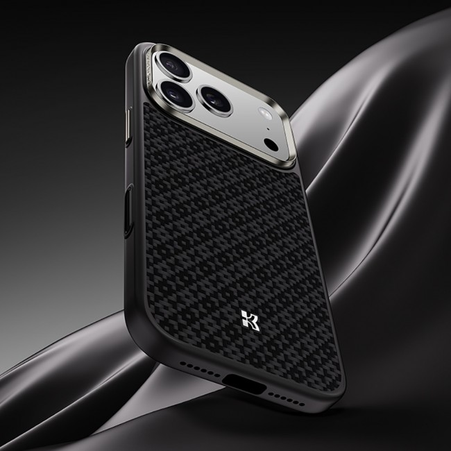 Apple iPhone 17 Pro Max Kılıf M-Safe Şarj Özellikli Benks ArmorPro ArmorGrid Serisi Kevlar Kapak Apple iPhone 17 Pro Max Kılıf M-Safe Şarj Özellikli Benks ArmorPro ArmorGrid Serisi Kevlar Kapak