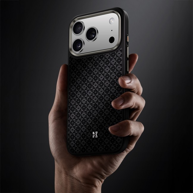 Apple iPhone 17 Pro Max Kılıf M-Safe Şarj Özellikli Benks ArmorPro ArmorGrid Serisi Kevlar Kapak Apple iPhone 17 Pro Max Kılıf M-Safe Şarj Özellikli Benks ArmorPro ArmorGrid Serisi Kevlar Kapak
