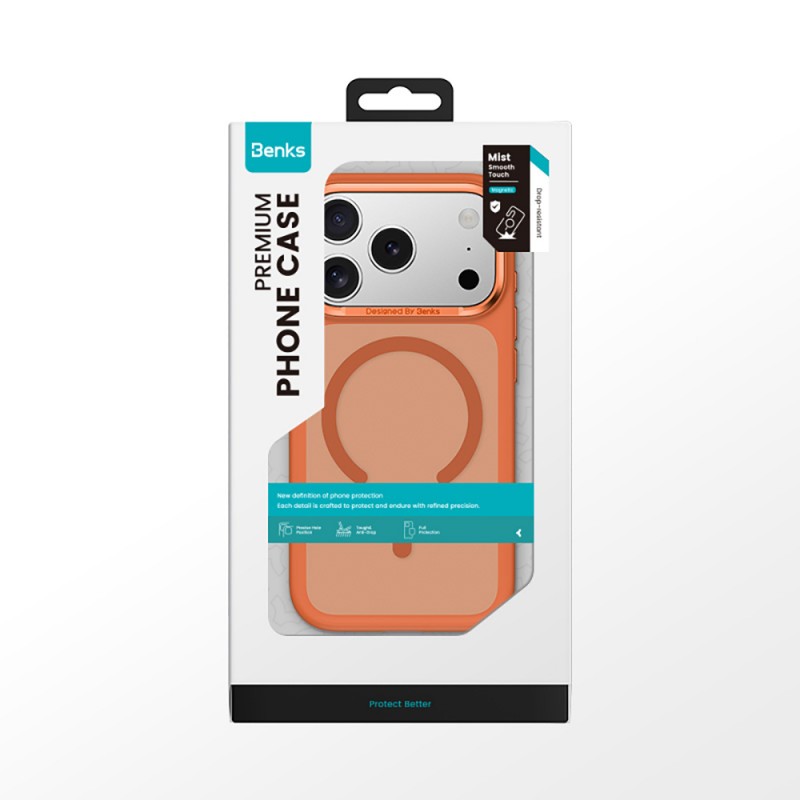 Bal-z Apple iPhone 17 Pro Max Kılıf M-Safe Şarj Özellikli Benks Mist C-Magnet Kapak