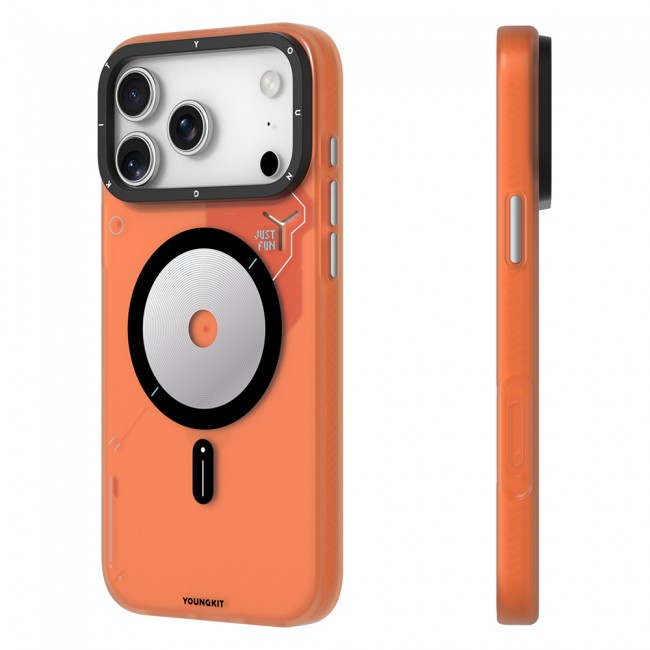 Apple iPhone 17 Pro Max Kılıf M-safe Şarj Özellikli Disk Desenli Youngkit Disc Battle Kapak Apple iPhone 17 Pro Max Kılıf M-safe Şarj Özellikli Disk Desenli Youngkit Disc Battle Kapak