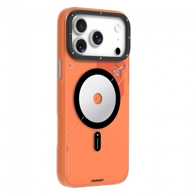 Apple iPhone 17 Pro Max Kılıf M-safe Şarj Özellikli Disk Desenli Youngkit Disc Battle Kapak Apple iPhone 17 Pro Max Kılıf M-safe Şarj Özellikli Disk Desenli Youngkit Disc Battle Kapak