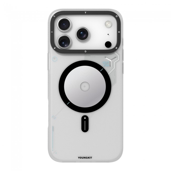 Apple iPhone 17 Pro Max Kılıf M-safe Şarj Özellikli Disk Desenli Youngkit Disc Battle Kapak Apple iPhone 17 Pro Max Kılıf M-safe Şarj Özellikli Disk Desenli Youngkit Disc Battle Kapak
