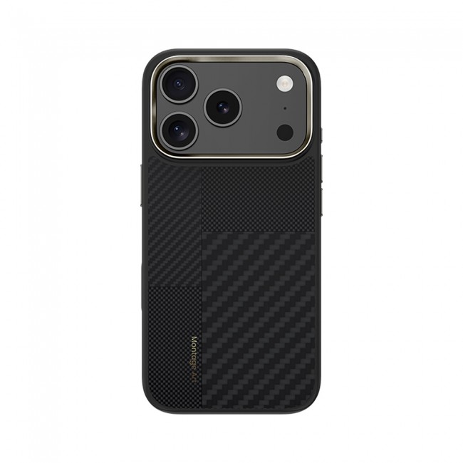 Apple iPhone 17 Pro Max Kılıf M-safe Şarj Özellikli Karbon Fiber Benks Montage Hybrid ArmorPro Kevlar Kapak Apple iPhone 17 Pro Max Kılıf M-safe Şarj Özellikli Karbon Fiber Benks Montage Hybrid ArmorPro Kevlar Kapak