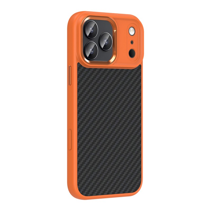 Bal-z Apple iPhone 17 Pro Max Kılıf M-Safe Şarj Özellikli Karbon Fiber Görünümlü  Truva Silikon Kapak