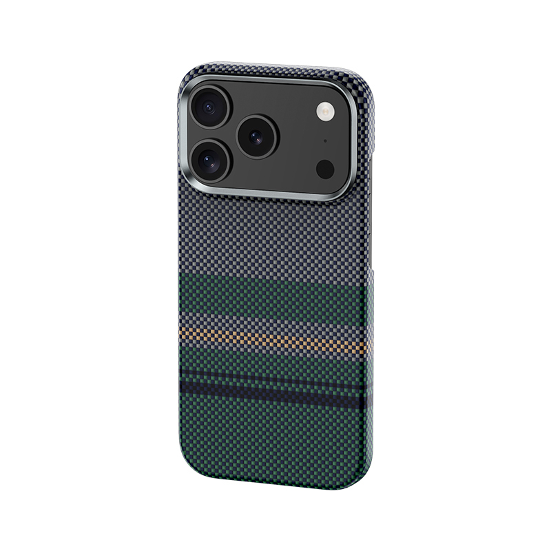 Bal-z Apple iPhone 17 Pro Max Kılıf M-safe Şarj Özellikli Karbon Fiber Tasarımlı Benks Aurora ArmorAir Kevlar Kapak