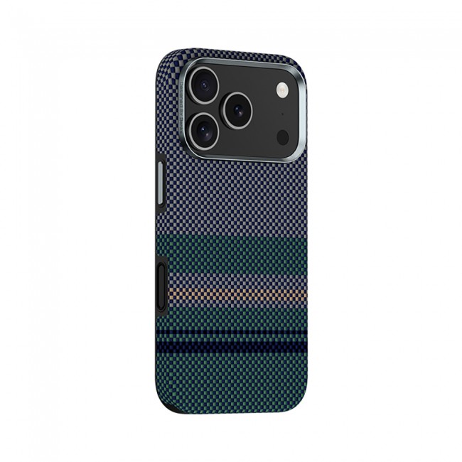 Apple iPhone 17 Pro Max Kılıf M-safe Şarj Özellikli Karbon Fiber Tasarımlı Benks Aurora ArmorPro Kevlar Kapak