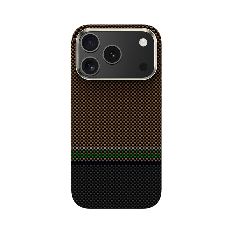 Bal-z Apple iPhone 17 Pro Max Kılıf M-safe Şarj Özellikli Karbon Fiber Tasarımlı Benks Prestige ArmorPro Kevlar Kapak