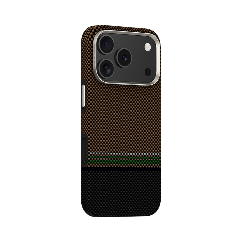 Bal-z Apple iPhone 17 Pro Max Kılıf M-safe Şarj Özellikli Karbon Fiber Tasarımlı Benks Prestige ArmorPro Kevlar Kapak