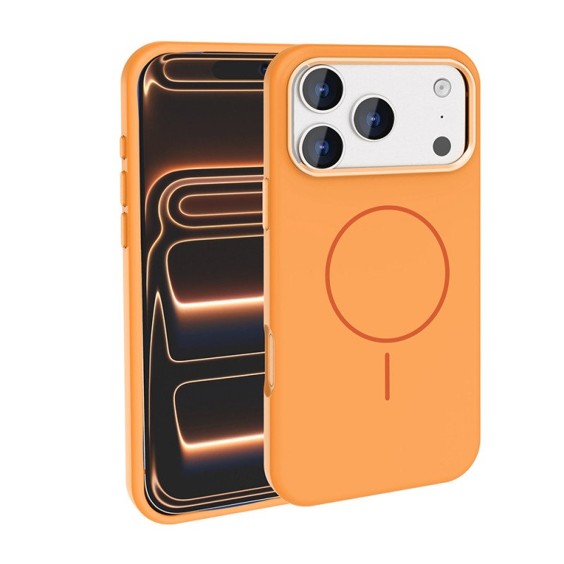 Bal-z Apple iPhone 17 Pro Max Kılıf M-Safe Şarj Özellikli Metal Kamera Çerçeveli  Edi Silikon Kapak