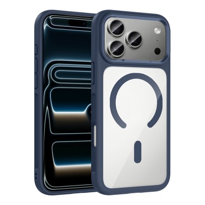 Bal-z Apple iPhone 17 Pro Max Kılıf M-Safe Şarj Özellikli Metal Kamera Çerçeveli  Tiko Kapak