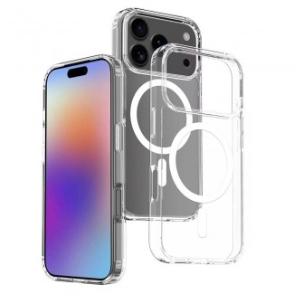 Apple iPhone 17 Pro Max Kılıf M-safe Şarj Özellikli Şeffaf Sert PC Zore Embos Kapak Apple iPhone 17 Pro Max Kılıf M-safe Şarj Özellikli Şeffaf Sert PC Zore Embos Kapak