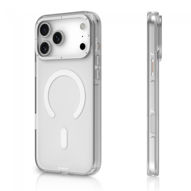 Apple iPhone 17 Pro Max Kılıf M-safe Şarj Özellikli Şeffaf Youngkit Crystal Shield Serisi Kapak Apple iPhone 17 Pro Max Kılıf M-safe Şarj Özellikli Şeffaf Youngkit Crystal Shield Serisi Kapak