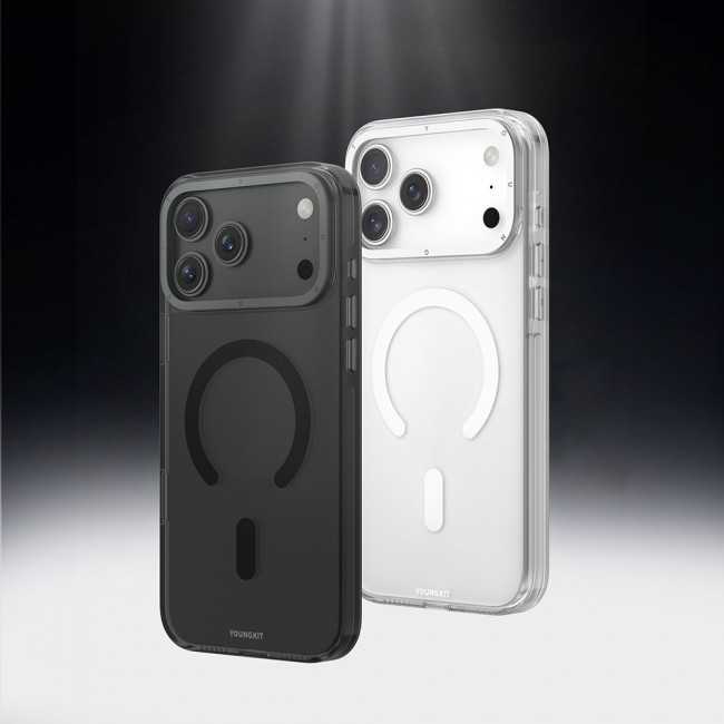 Apple iPhone 17 Pro Max Kılıf M-safe Şarj Özellikli Şeffaf Youngkit Crystal Shield Serisi Kapak Apple iPhone 17 Pro Max Kılıf M-safe Şarj Özellikli Şeffaf Youngkit Crystal Shield Serisi Kapak