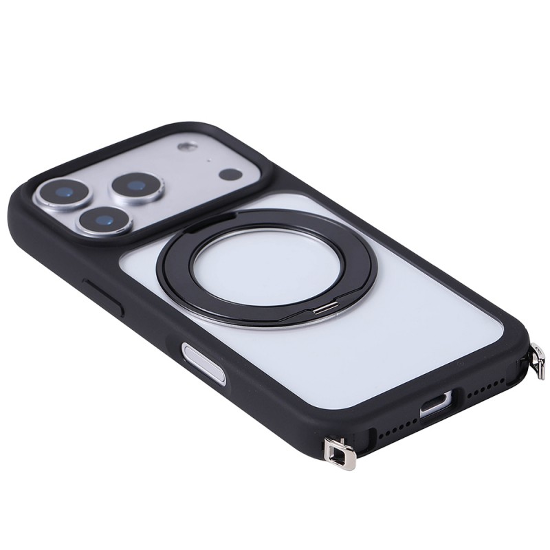 Bal-z Apple iPhone 17 Pro Max Kılıf M-Safe Şarj Özellikli Standlı  Piza Silikon Kapak