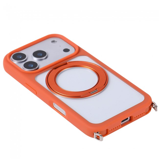 Apple iPhone 17 Pro Max Kılıf M-Safe Şarj Özellikli Standlı Zore Piza Silikon Kapak Apple iPhone 17 Pro Max Kılıf M-Safe Şarj Özellikli Standlı Zore Piza Silikon Kapak