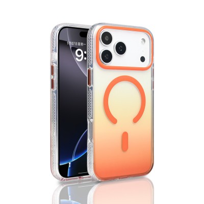 Bal-z Apple iPhone 17 Pro Max Kılıf M-safe Şarj Özellikli Transparan Renk Geçişli  Toros Kapak