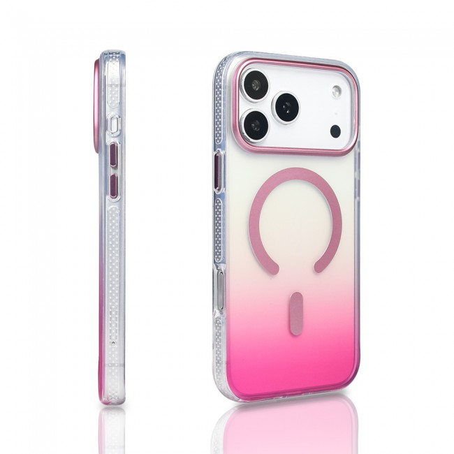 Apple iPhone 17 Pro Max Kılıf M-safe Şarj Özellikli Transparan Renk Geçişli Zore Toros Kapak Apple iPhone 17 Pro Max Kılıf M-safe Şarj Özellikli Transparan Renk Geçişli Zore Toros Kapak