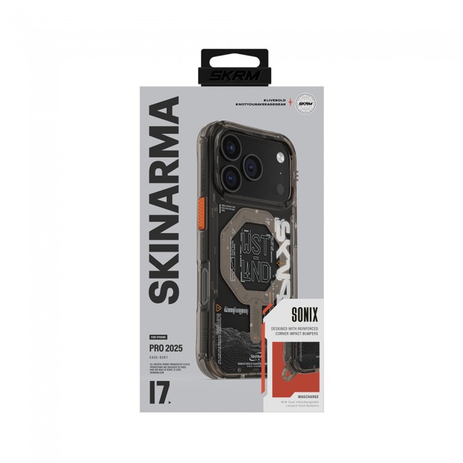 Apple iPhone 17 Pro Max Kılıf M-safe Şarj Özellikli Yazı Desenli Airbag Tasarımlı Skinarma Sonix Kapak Apple iPhone 17 Pro Max Kılıf M-safe Şarj Özellikli Yazı Desenli Airbag Tasarımlı Skinarma Sonix Kapak