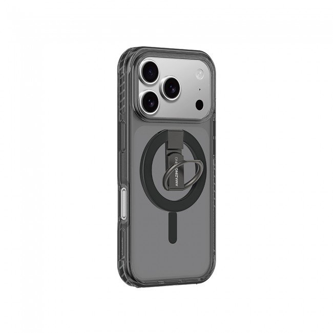 Apple iPhone 17 Pro Max Kılıf M-safe Şarj Özellikli Yüzük Standlı Amazingthing Titan Pro Serisi Kapak