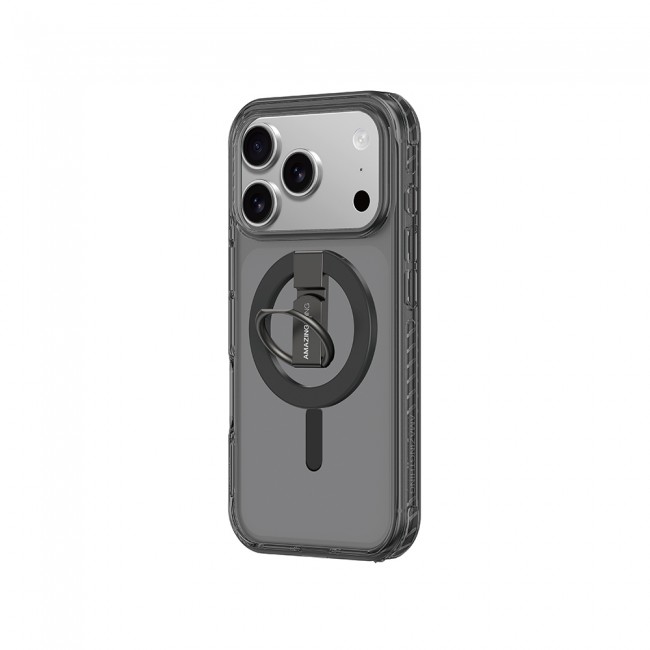 Apple iPhone 17 Pro Max Kılıf M-safe Şarj Özellikli Yüzük Standlı Amazingthing Titan Pro Serisi Kapak