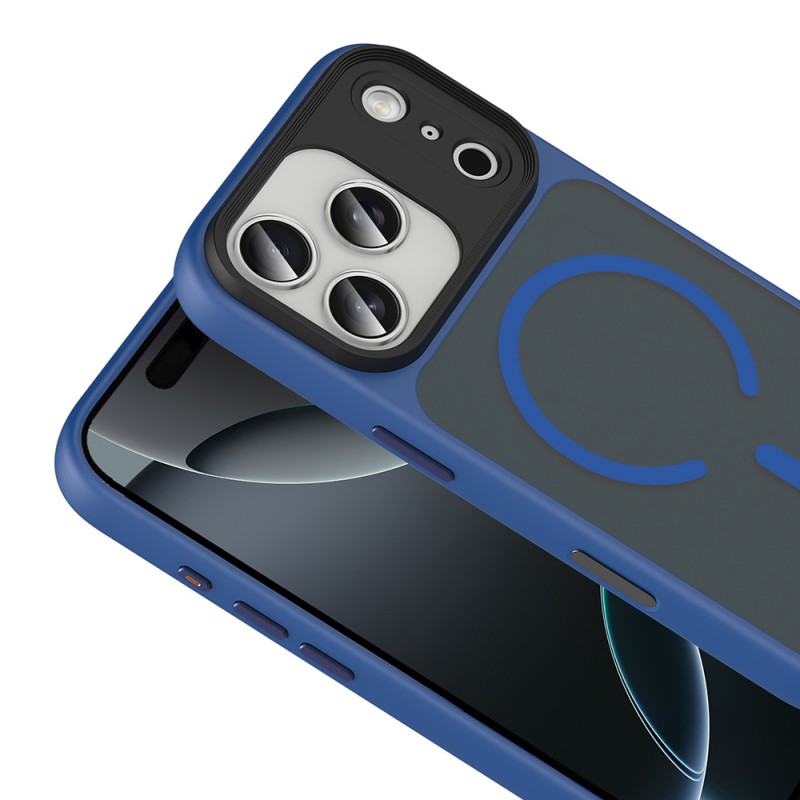 Bal-z Apple iPhone 17 Pro Max Kılıf Mat Arka Yüzey Wireless Şarj Özellikli  Flet M-safe Kapak